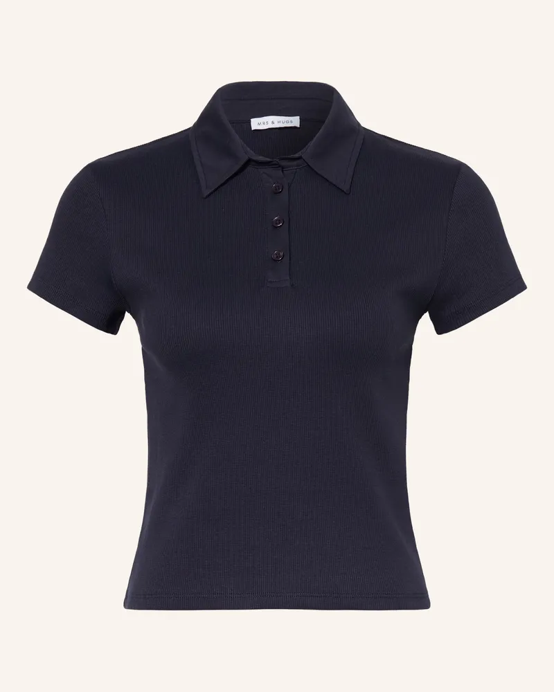 Mrs & HUGS Jersey-Poloshirt blau Dunkelblau