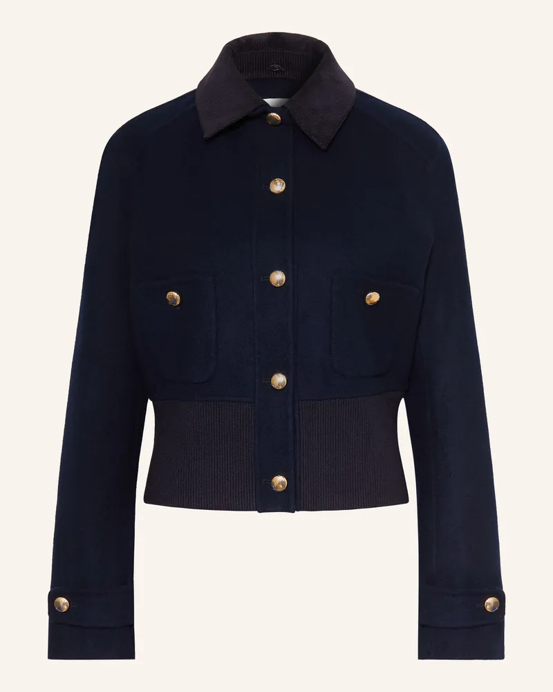 Maje Jacke Mit Abnehmbarem Kragen blau Dunkelblau