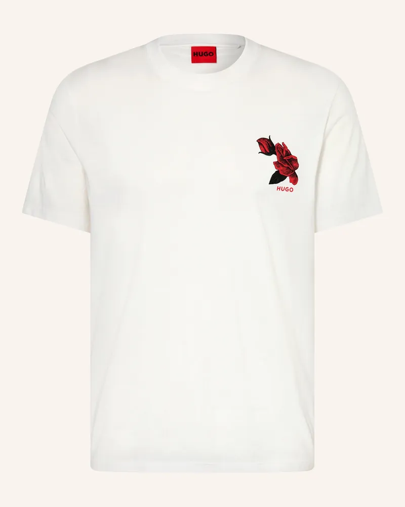 HUGO BOSS T-Shirt Dikerd weiss Weiss