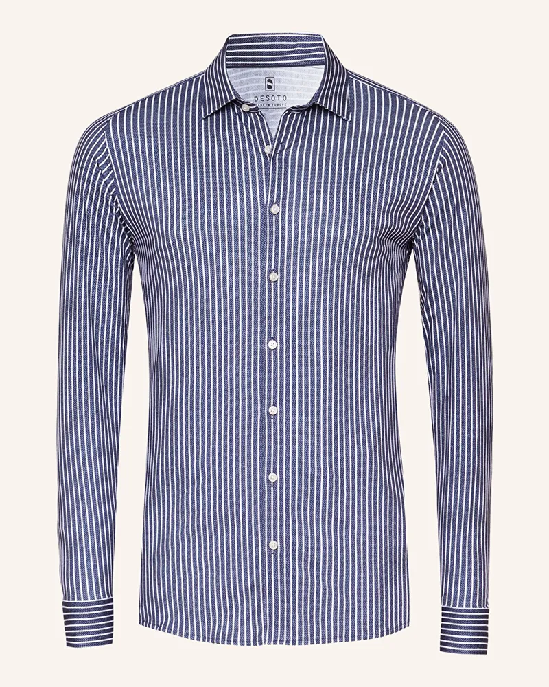 DESOTO Jerseyhemd Slim Fit Dunkelblau