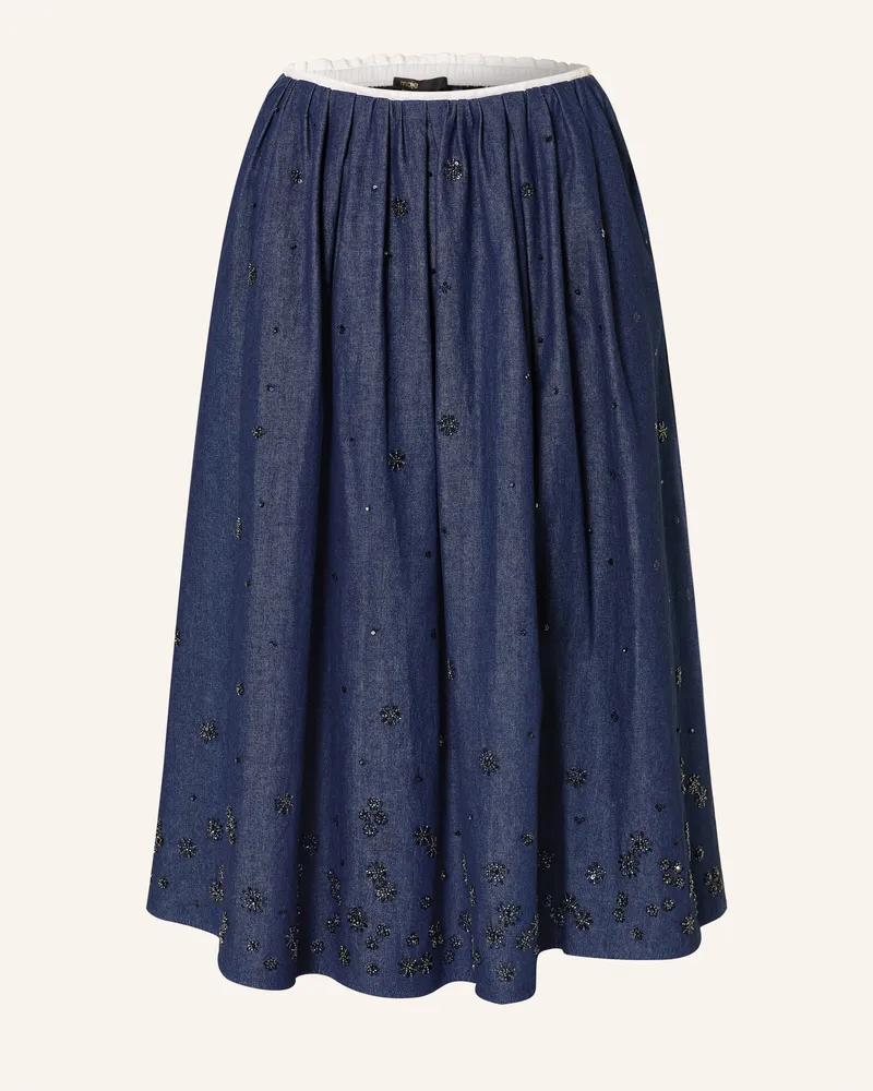 Maje Jeansrock Mit Pailletten blau Dunkelblau