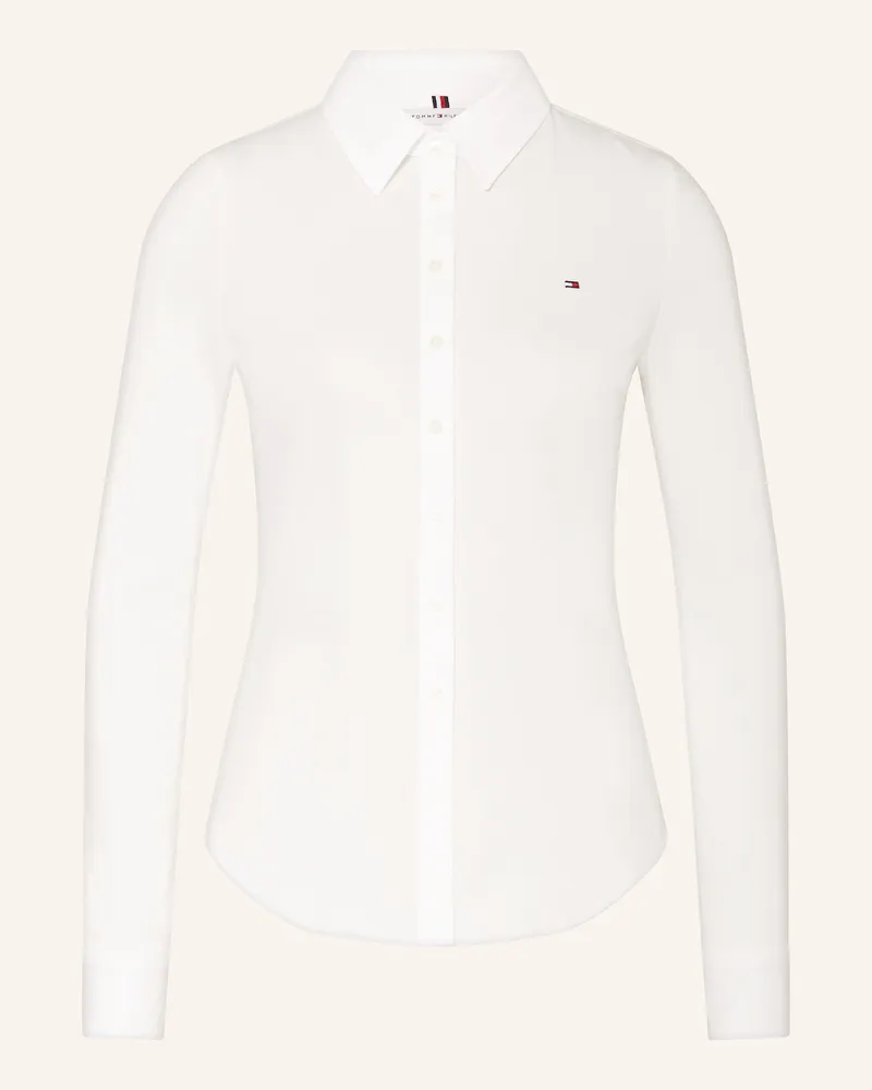 Tommy Hilfiger Hemdbluse Aus Piqué weiss Ecru