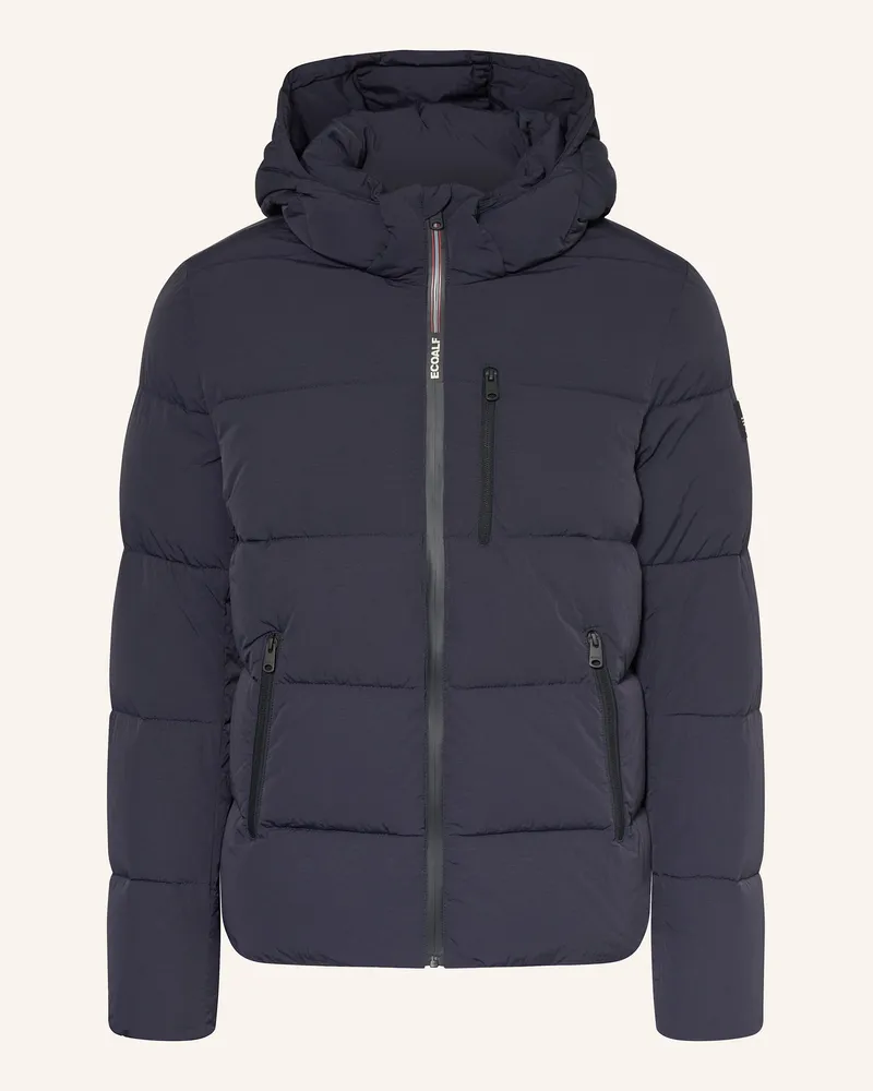 ECOALF Steppjacke BAZON mit abnehmbarer Kapuze Dunkelblau