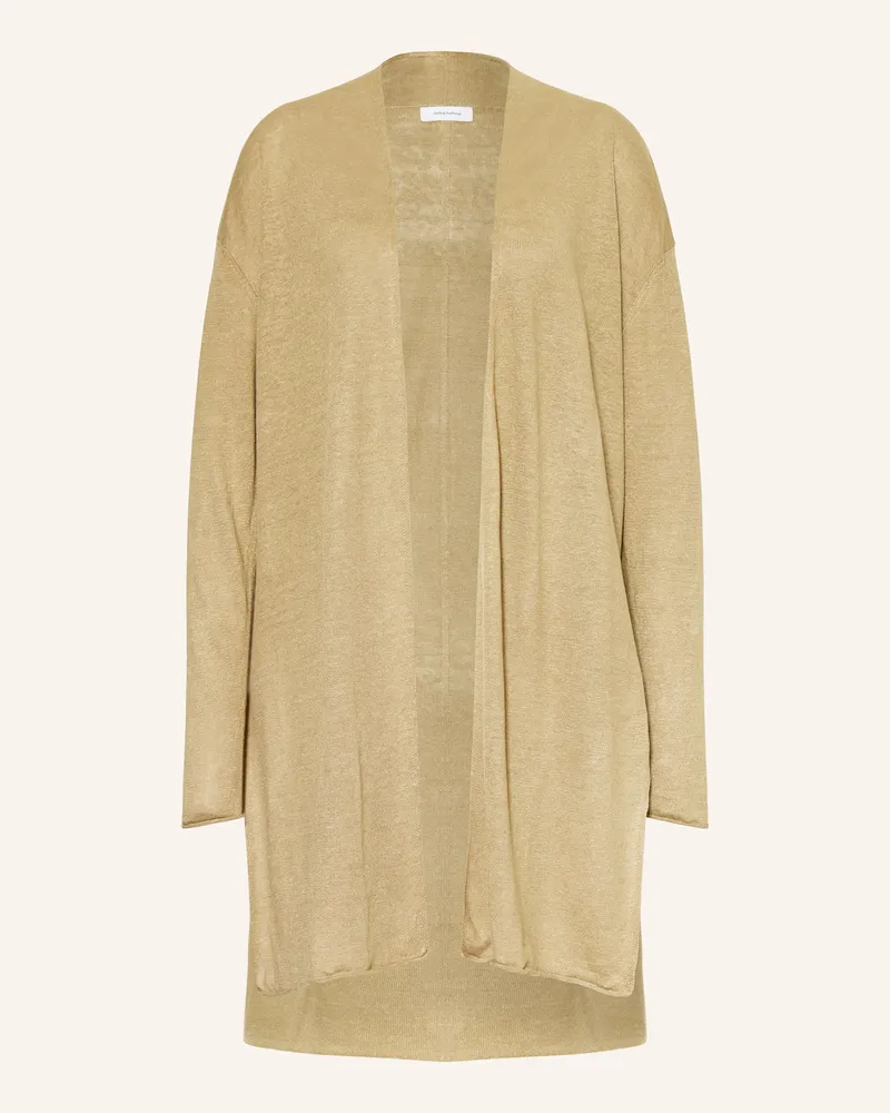 Darling Harbour Strickhülle Aus Leinen beige Taupe