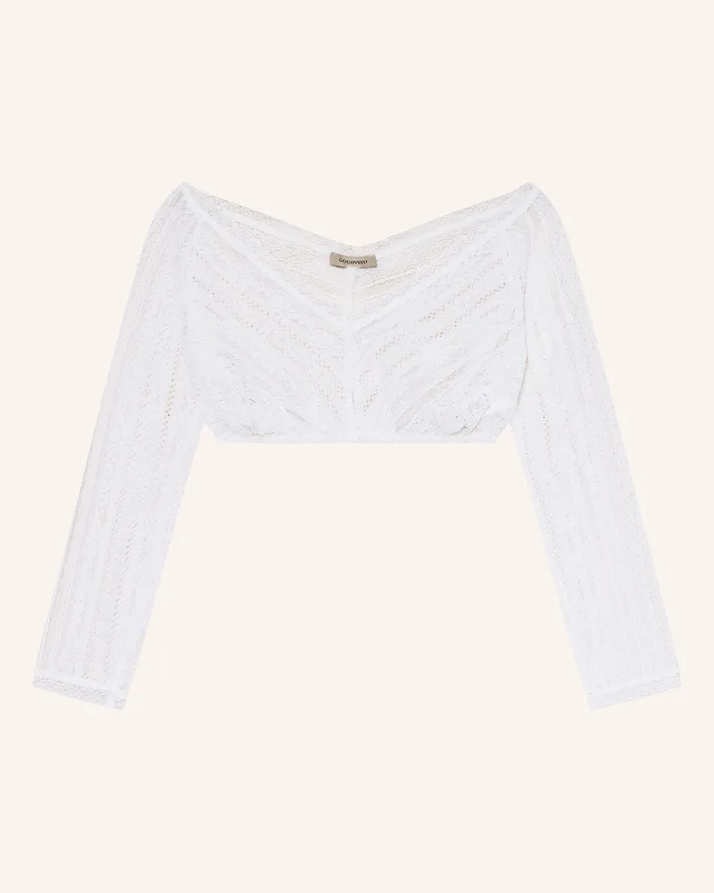 CocoVero Dirndlbluse Romy Aus Spitze Mit 3/4-Arm weiss Weiss