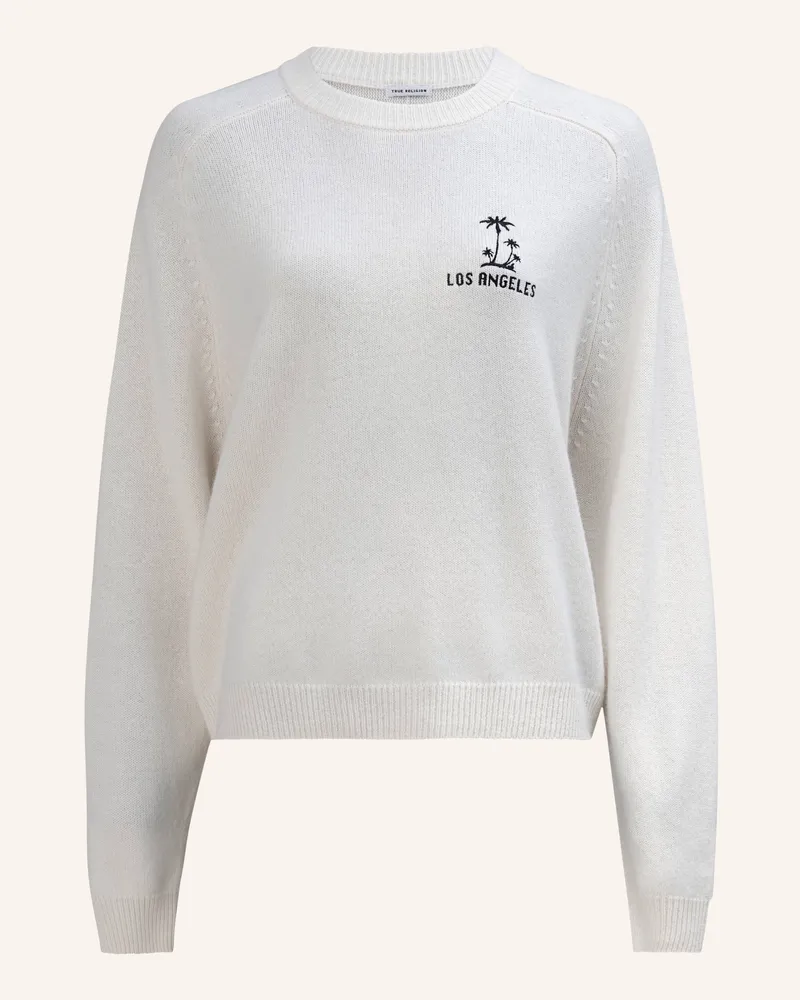 True Religion Strickpulli Mc California weiss Ecru