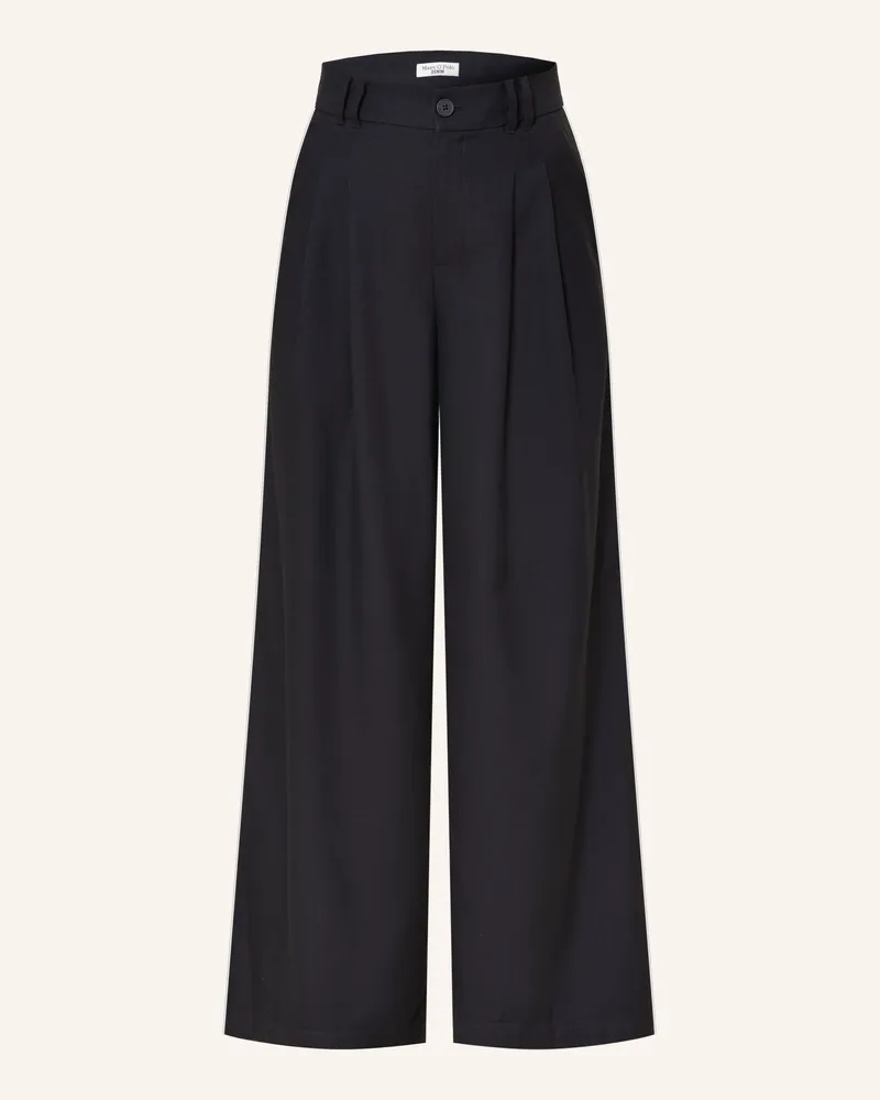 Marc O'Polo Marlenehose Mit Galonstreifen blau Dunkelblau