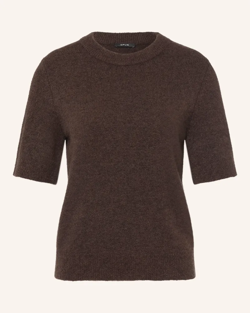 OPUS Strickshirt Pimota braun Dunkelbraun