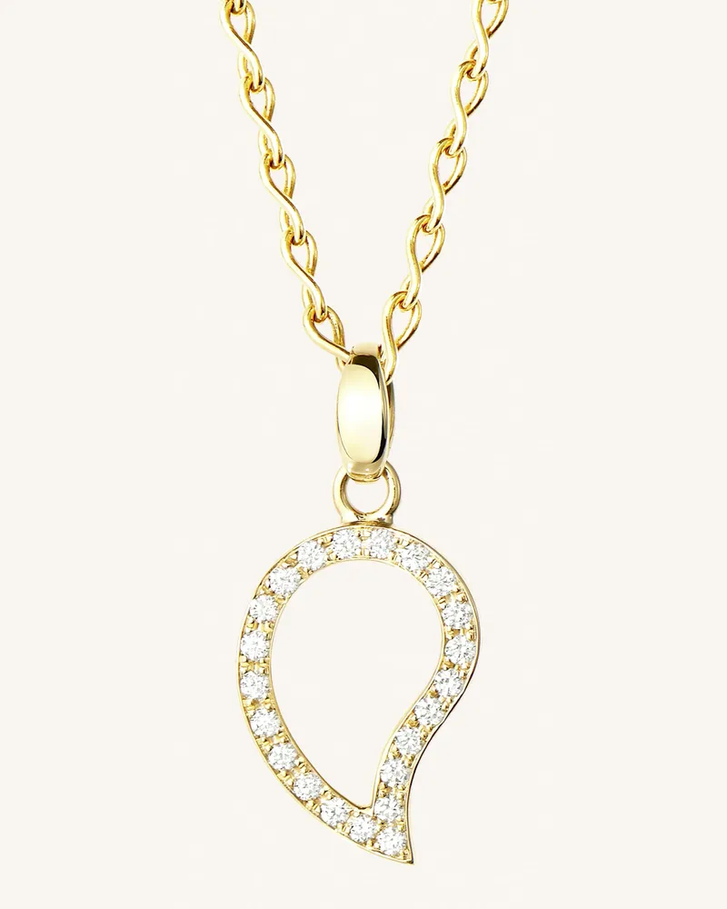 TAMARA COMOLLI Anhänger PENDANT SIGNATURE SMALL DIAMOND PAVÉ mit Diamant Pavé 18K Gelbgold Gold