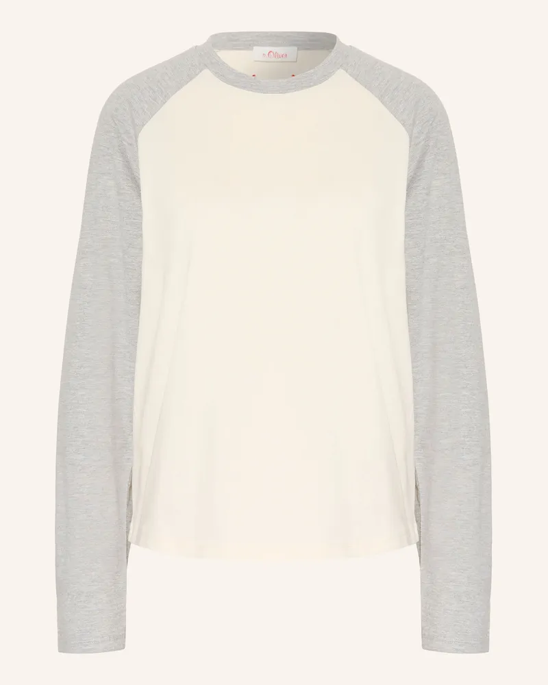 S.Oliver Longsleeve weiss Creme