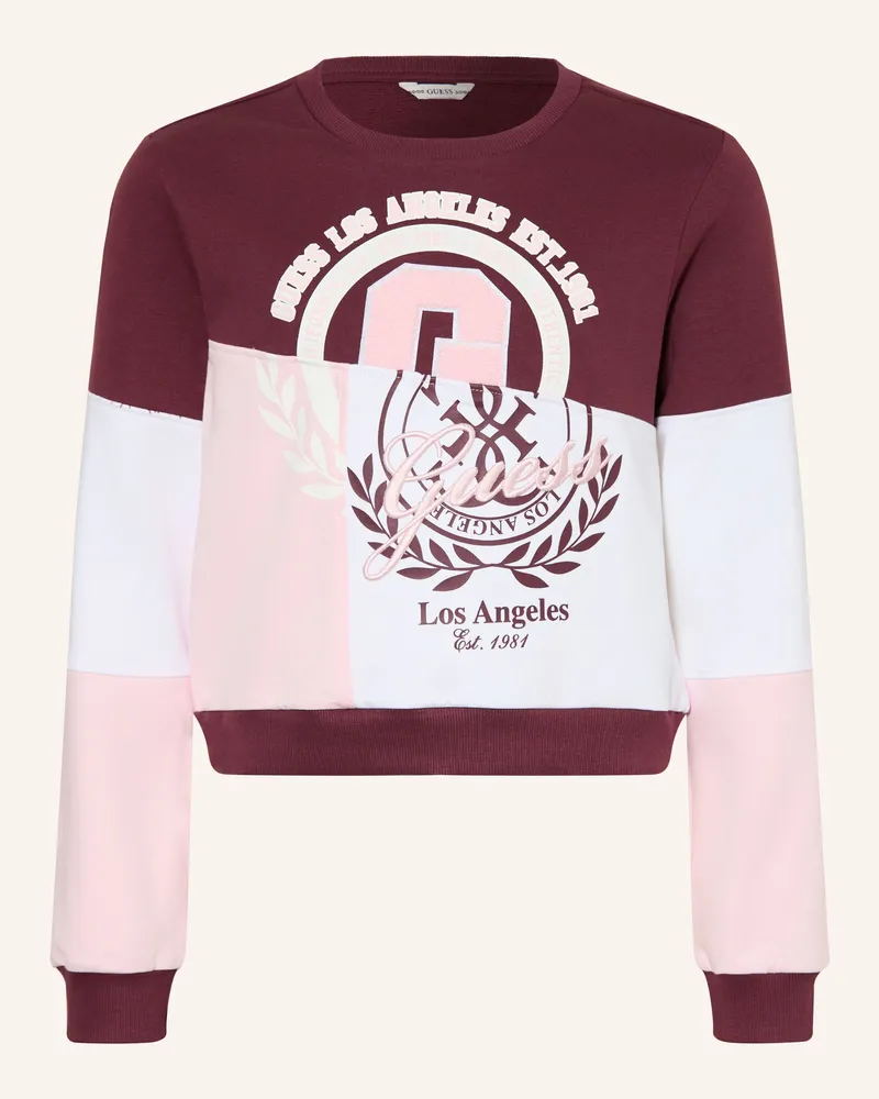 Guess Sweatshirt rot Dunkelrot