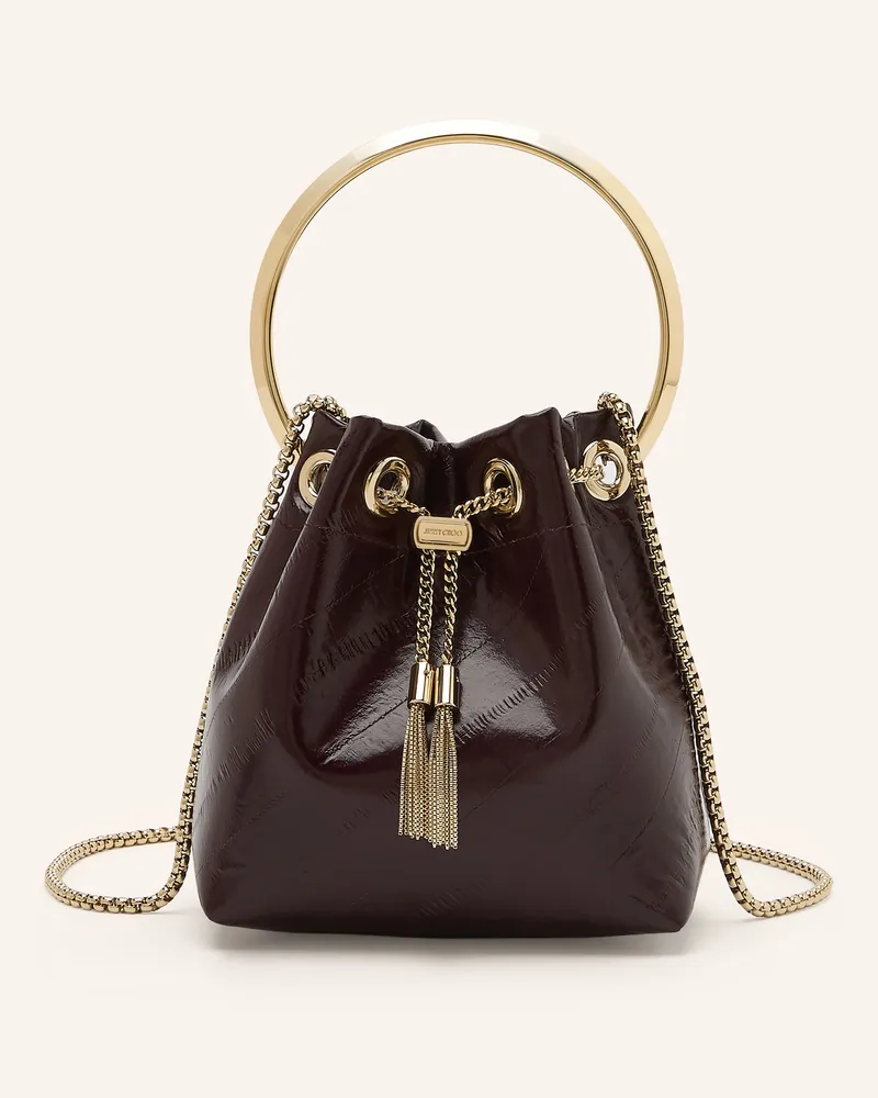 Jimmy Choo Umhängetasche Bon Bon Mini rot Dunkelbraun