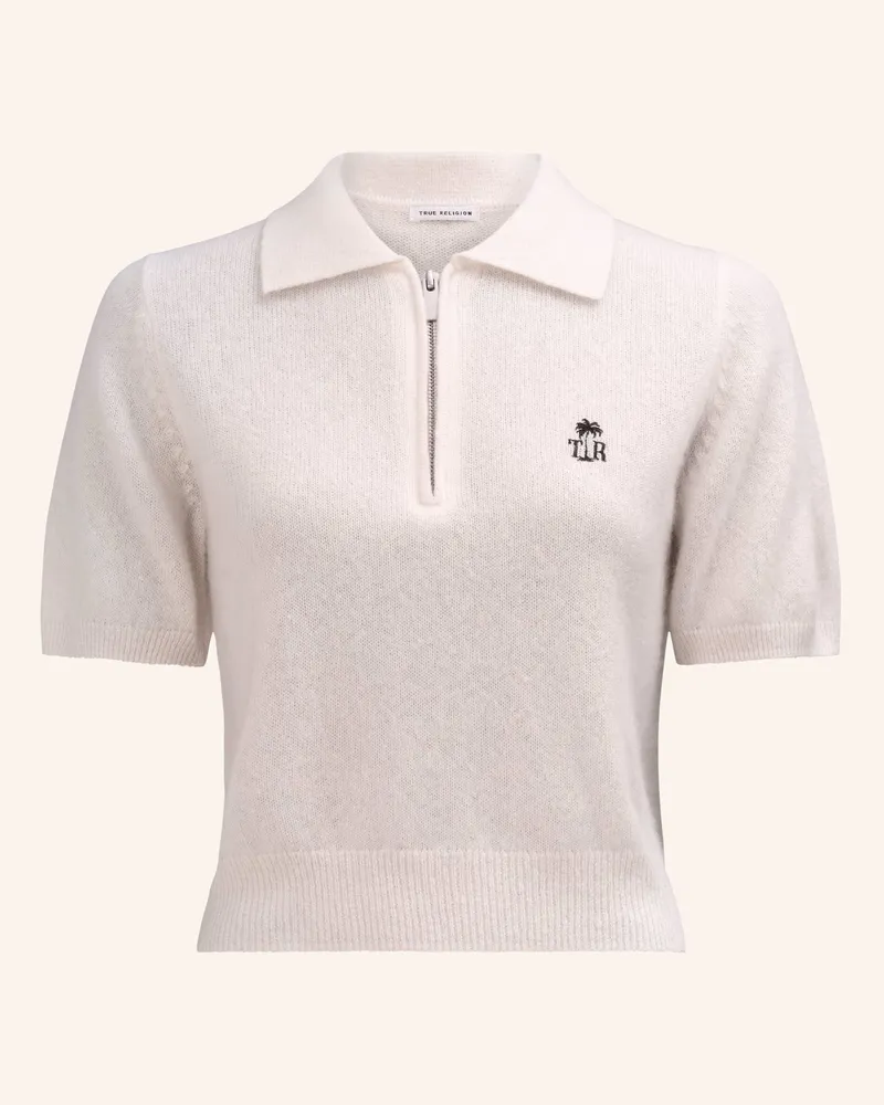 True Religion Strick-Poloshirt AMARA Weiss
