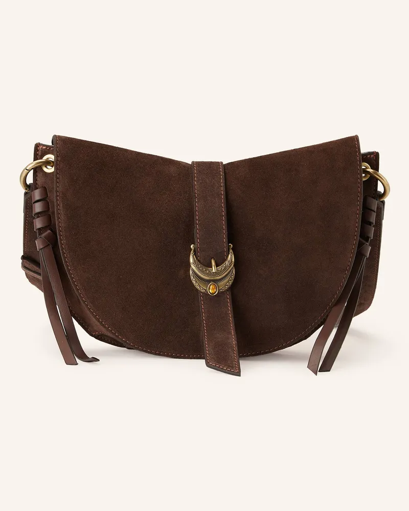 ba&sh Umhängetasche YOUYOU SADDLE SMALL Dunkelbraun