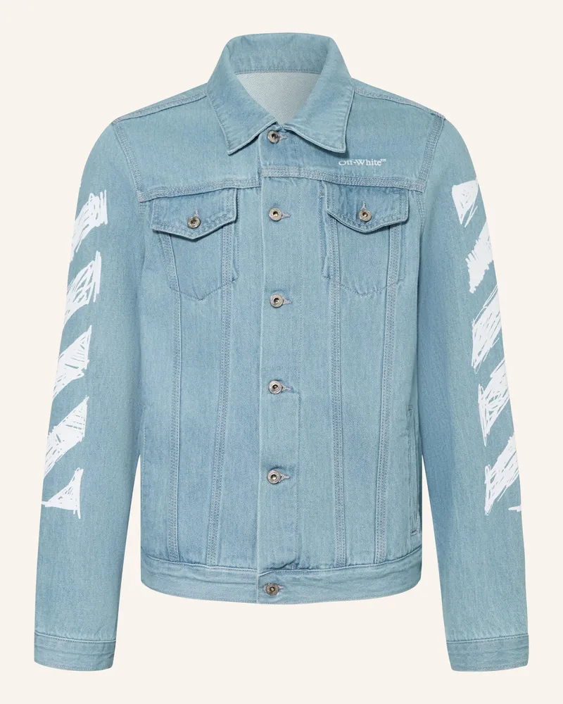 OFF-WHITE Jeansjacke Diag blau 423