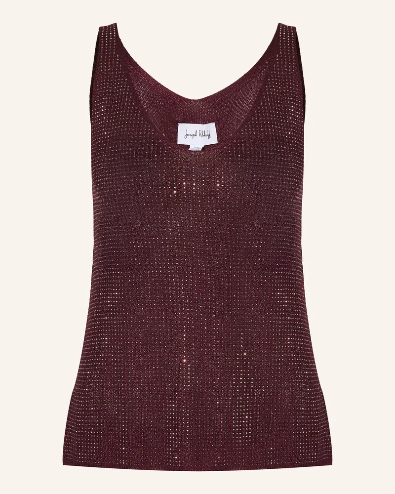 Joseph Ribkoff Stricktop Mit Schmucksteinen lila Dunkellila