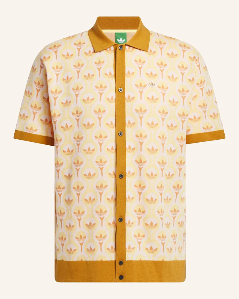 adidas Originals Poloshirt, Gewirktes Material weiss Weiss