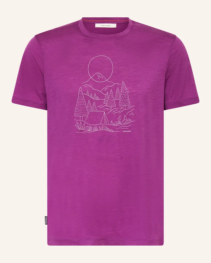 Icebreaker T-Shirt MERINO 150 TECH LITE III Lila