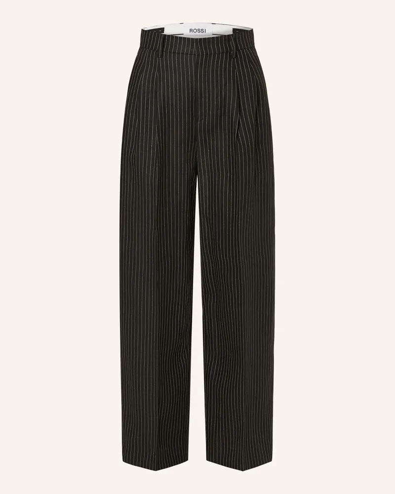 Rossi Marlenehose Noa Aus Leinen schwarz Schwarz