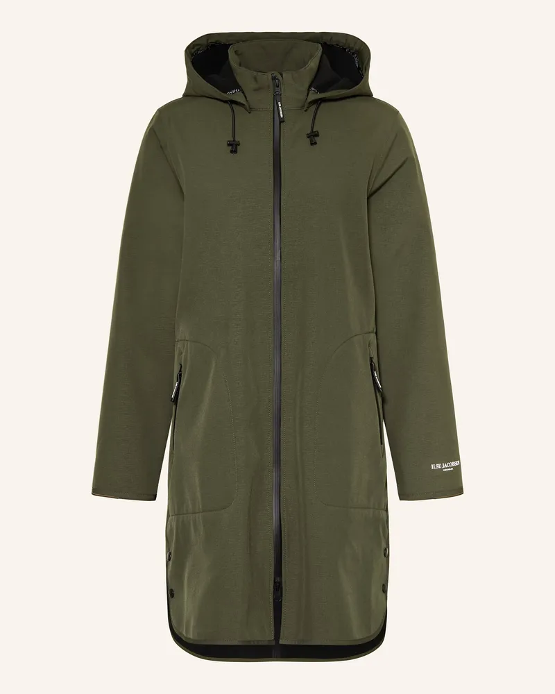 Ilse Jacobsen Regenmantel Mit Abnehmbarer Kapuze gruen Khaki