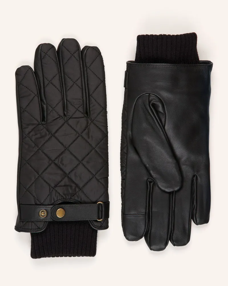 Barbour Lederhandschuhe Singsby schwarz Schwarz