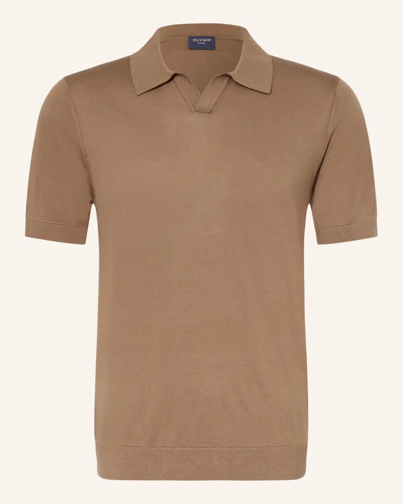 Olymp Strick-Poloshirt braun Braun