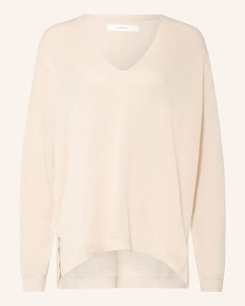 InWear Pullover Devaiw Mit Leinen weiss Ecru