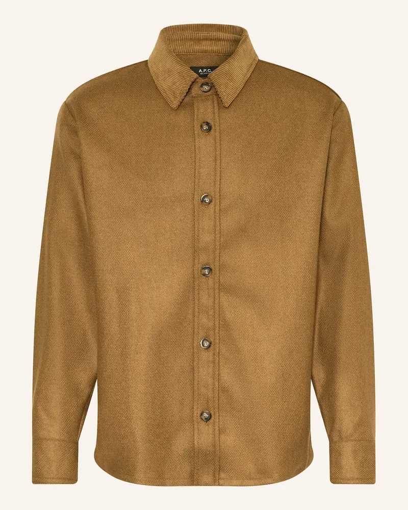 A.P.C. Hemd Bernardo Relax Fit braun Braun