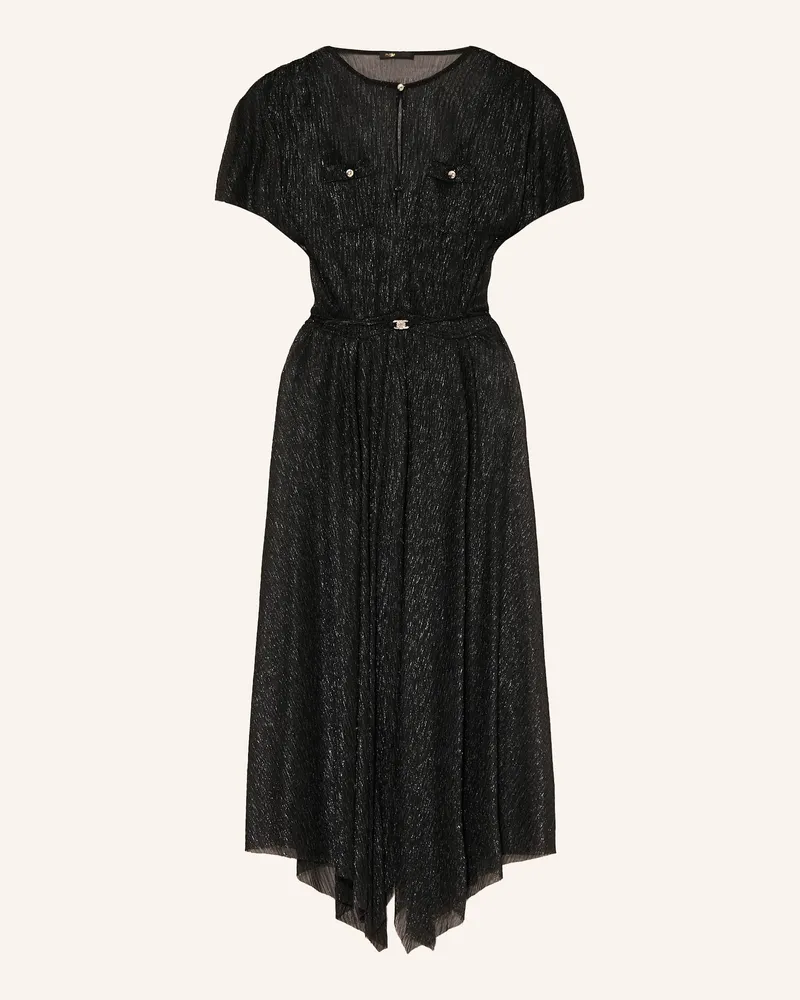 Maje Kleid mit Glitzergarn Schwarz