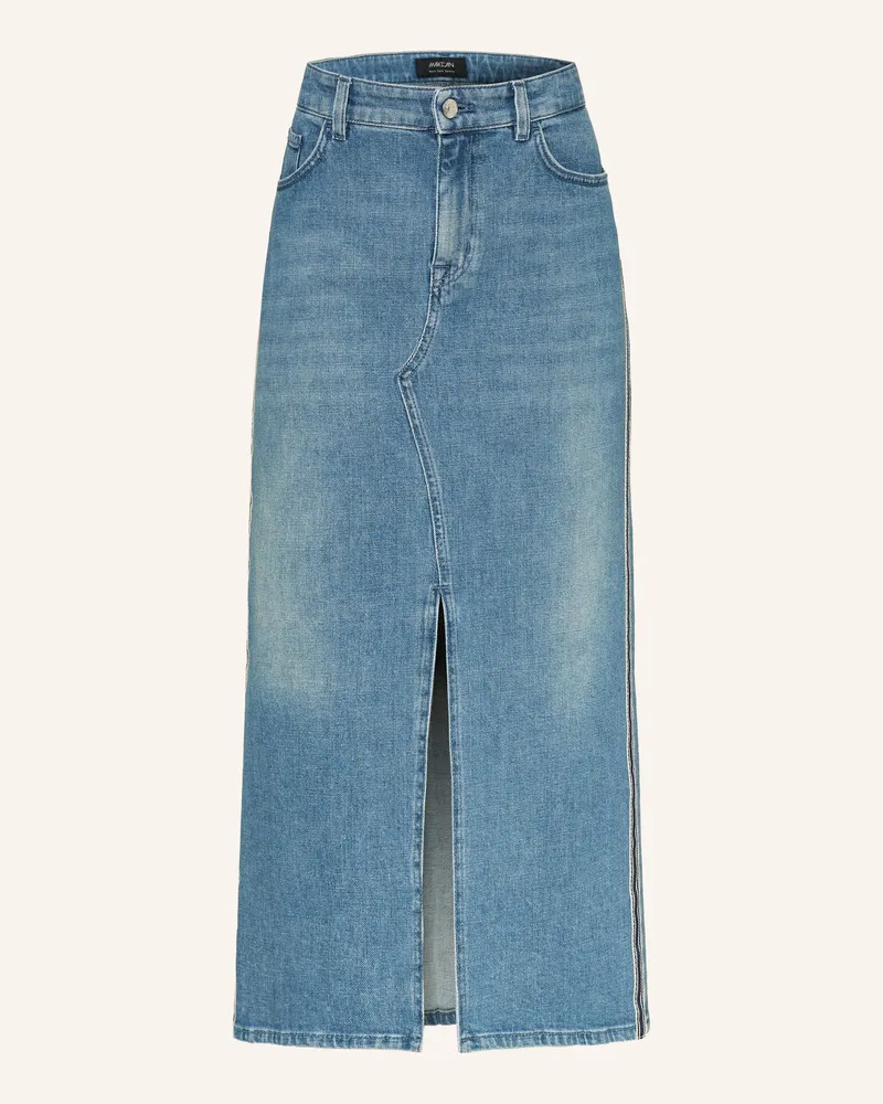 Marc Cain Jeansrock Mit Galonstreifen blau 353