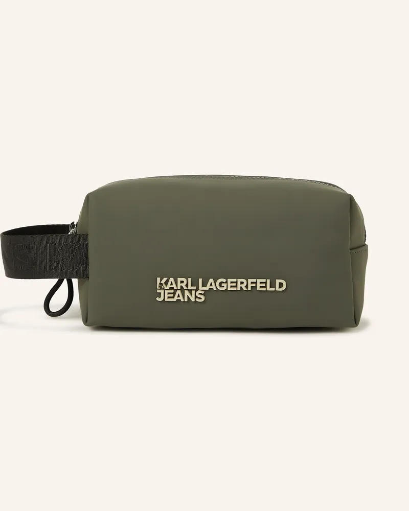 Karl Lagerfeld Kosmetiktasche Dunkelgrün