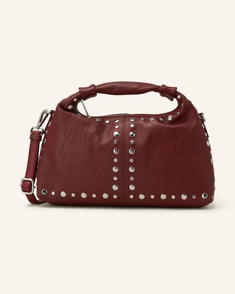 NÚNOO Umhängetasche DANDY STUDS Dunkelrot