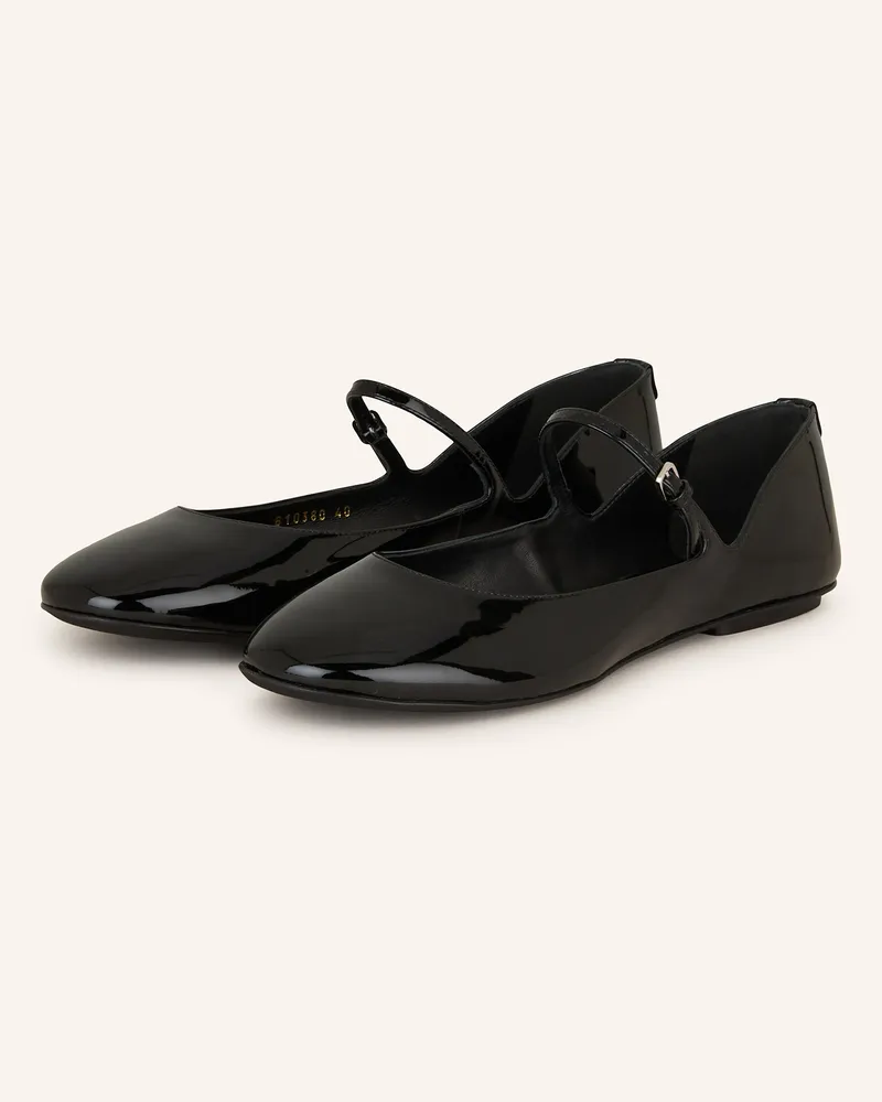 Sergio Rossi Mary-Jane-Ballerinas Schwarz