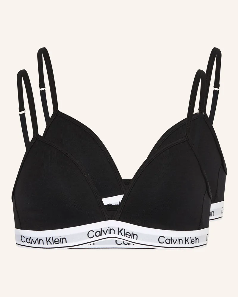 Calvin Klein 2er-Pack Bustiers Icon Cotton Stretch schwarz Schwarz