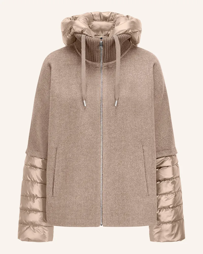 Milestone Jacke Msazalea Im Materialmix beige Camel