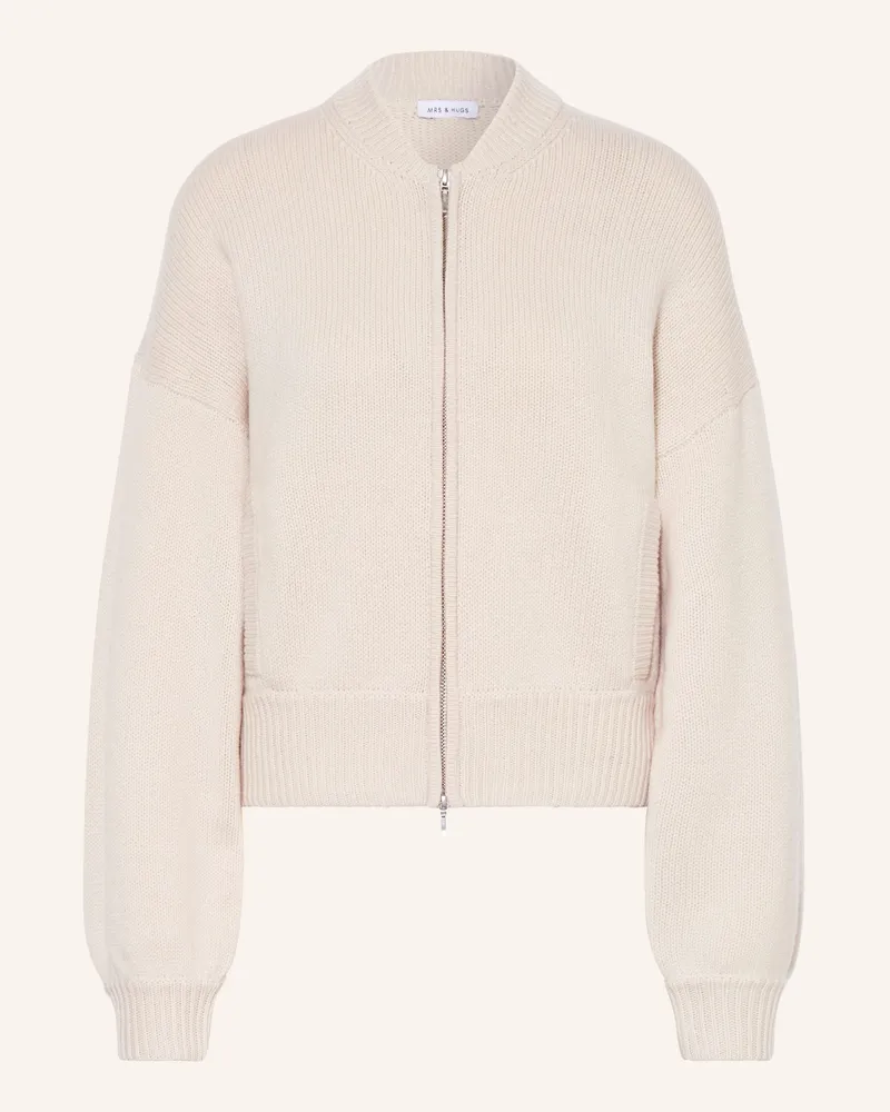 Mrs & HUGS Strickjacke Creme