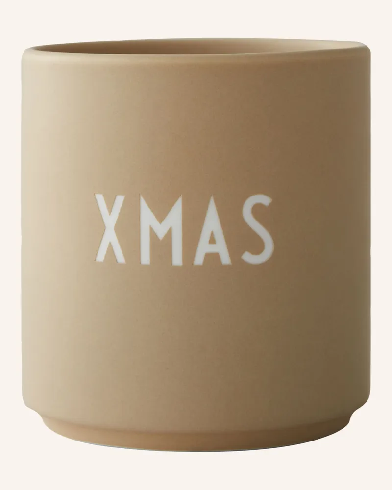 DESIGN LETTERS Becher X-Mas beige Dunkelgelb