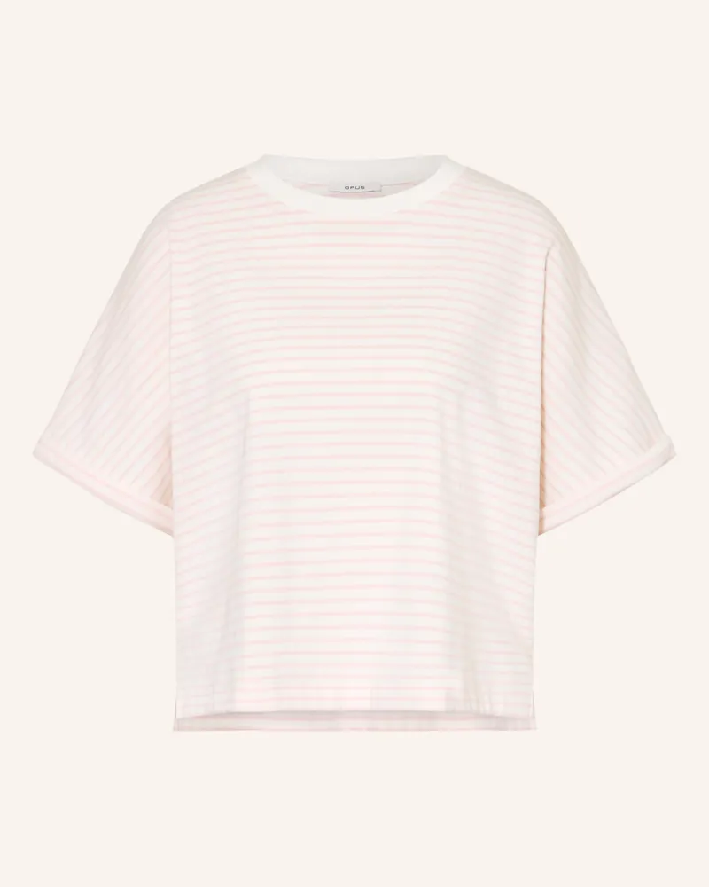 OPUS T-Shirt Sotel orange Weiss