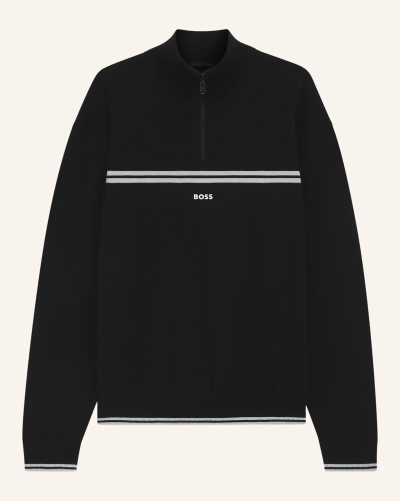 HUGO BOSS Pullover K_ZONE QZ Regular Fit Schwarz