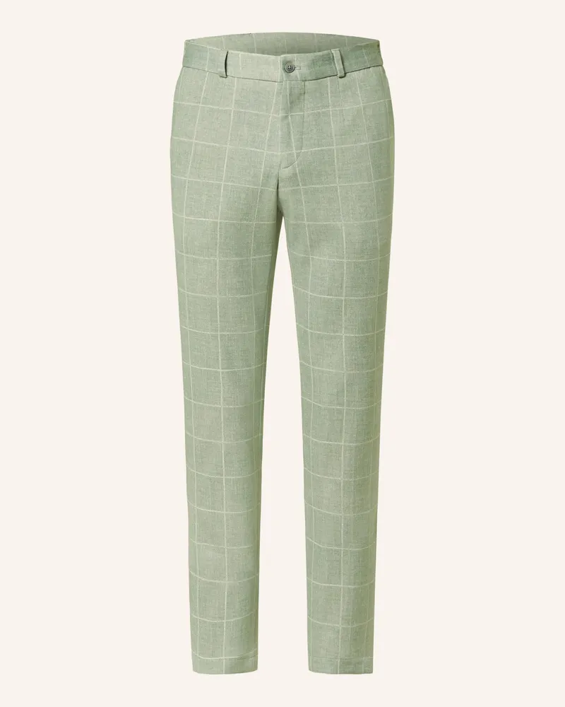 paul Anzughose Slim Fit gruen 710