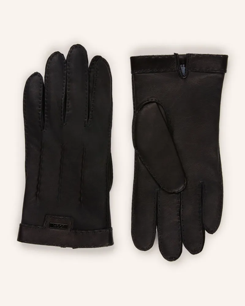 JOOP! Lederhandschuhe schwarz Schwarz
