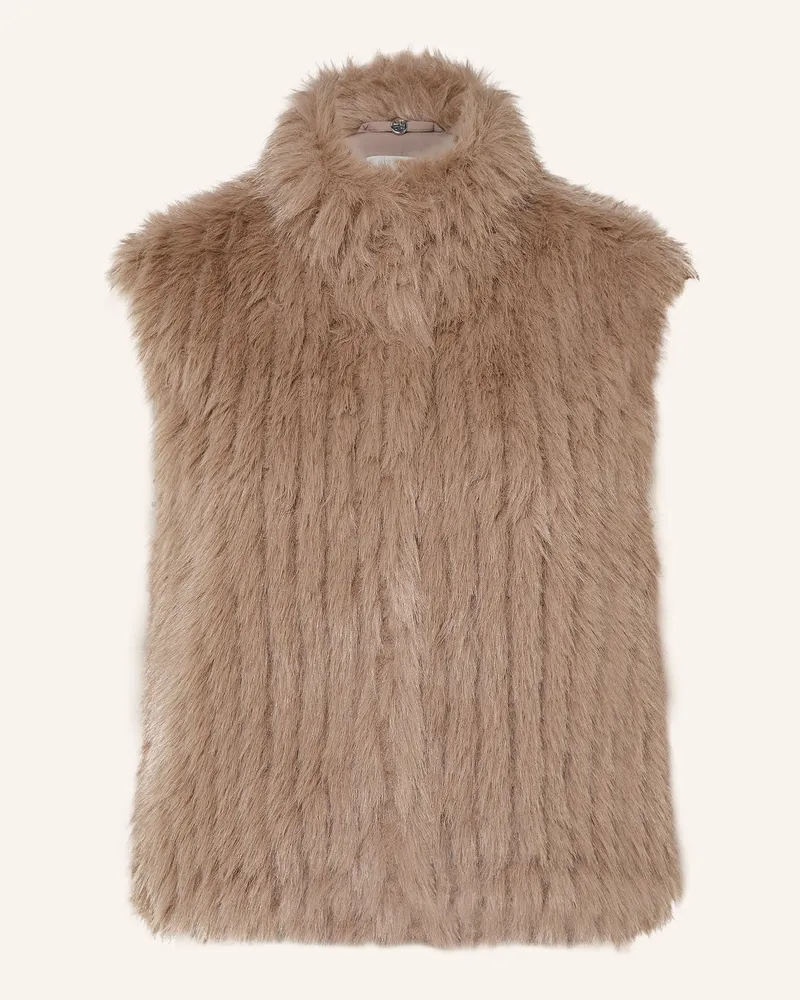 RINO & PELLE Kunstfell-Weste Dava beige Braun