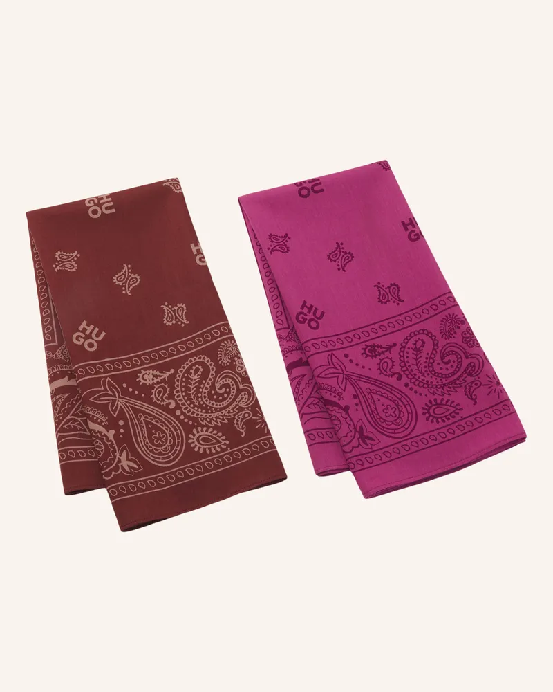 HUGO BOSS Gewebter Schal 2Bandana_Pack_W braun Braun