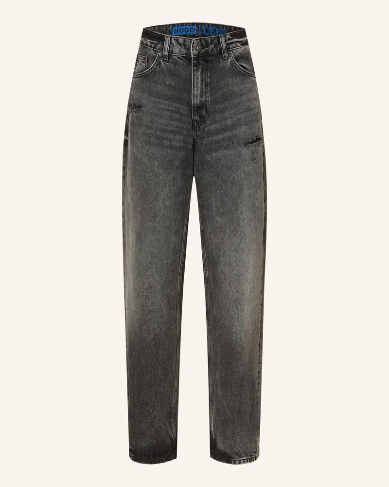 HUGO BOSS Straight Jeans Leni_B schwarz 006