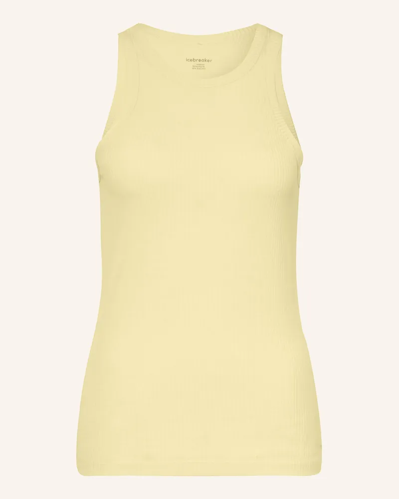 Icebreaker Tanktop LOTUS mit Merinowolle Gelb