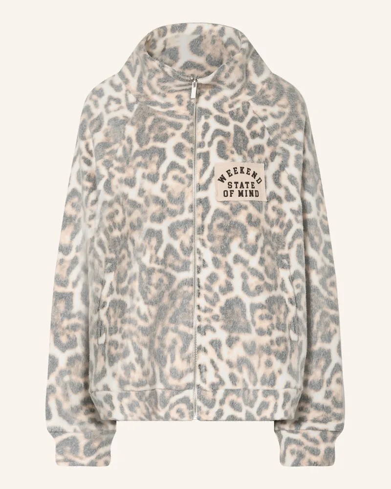 Yippie Hippie Fleecejacke weiss Dunkelgrau