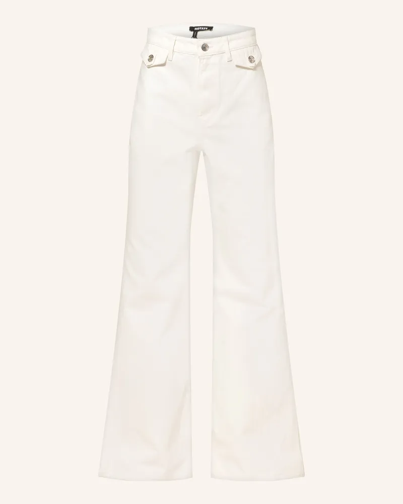 ROTATE Birger Christensen Flared Jeans weiss 2121