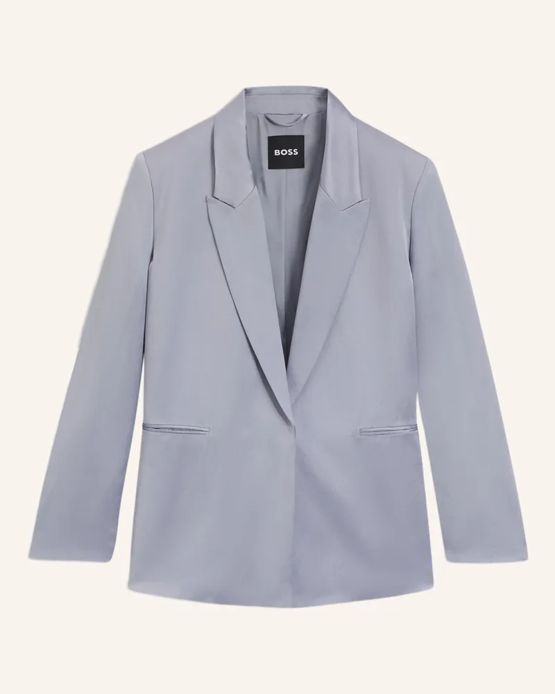 HUGO BOSS Blazer JOVANAMIA Relaxed Fit Hellgrau