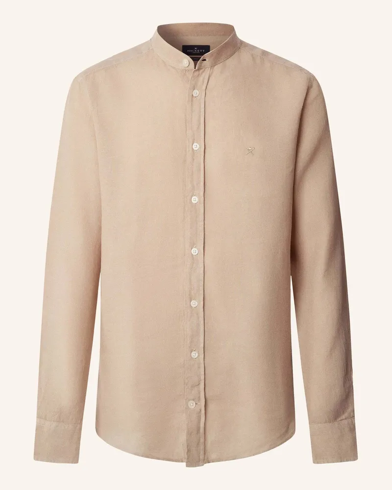 Hackett Freizeithemd Ess Gmd Linen Porter braun Taupe