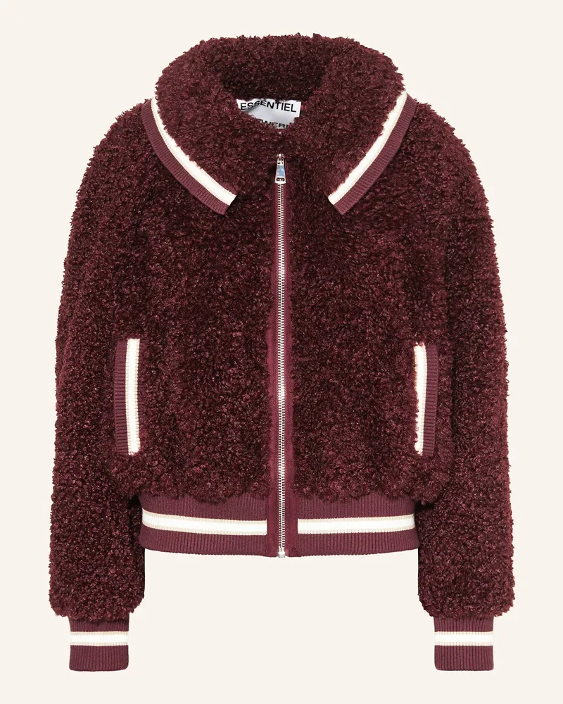 Essentiel Teddyfell-Jacke IWILL Dunkelrot